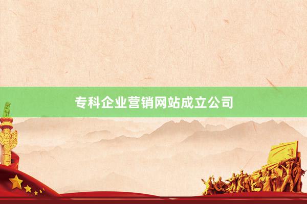 专科企业营销网站成立公司